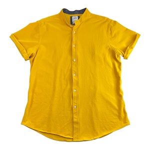 Zara Slim Fit Dark Yellow Button Up Shirt - XL
